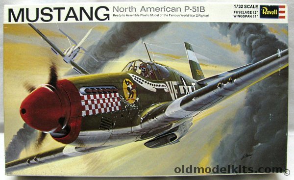 Revell 1/32 North American P-51B Mustang Shangri-La, H295-200 plastic model kit